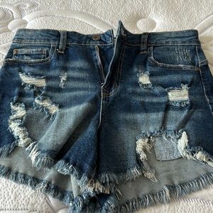 Denim shorts
